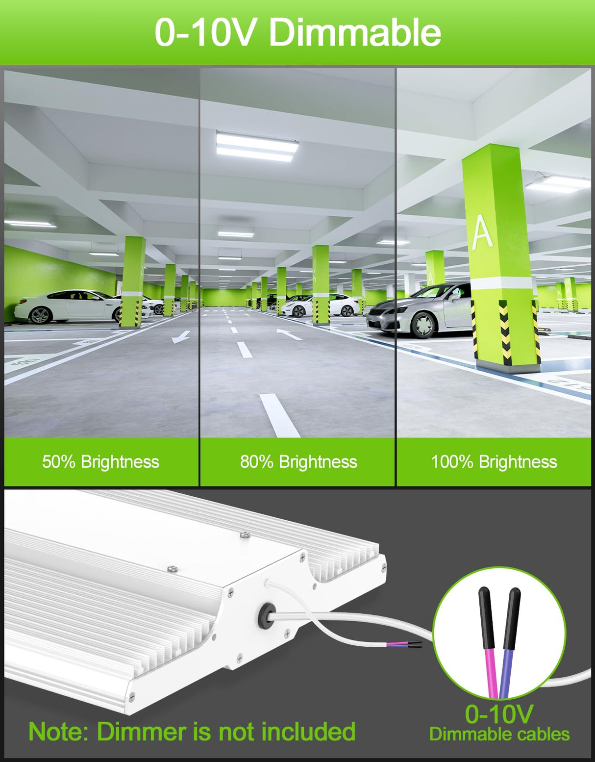 LED Linear High Bay Light - LHB Series,150W,22500lumens,5000K,277-480V