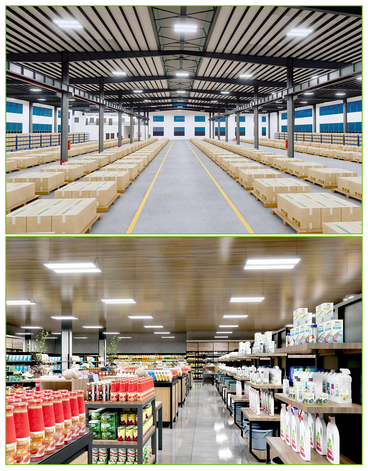 LED Linear High Bay Light - LHB Series,150W,22500lumens,5000K,277-480V