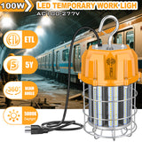 LED Round Work Light - TWL Series,100W,15000lumens,5000K,100-277V, US PLUG