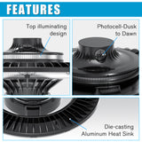 LED Circular Area Light - AL Series,60W,8400lumens,5000K,100-277V,with Photocell