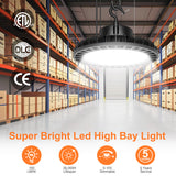 LED High Bay Light - UFO05 Series,200W,30000lumens,5000K,100-277V,US Plug