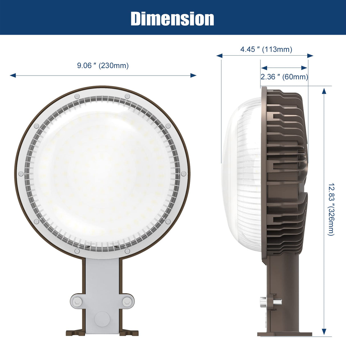 LED BARN LIGHT - SP Series,120W,16800lumens,5000K,100-277V，Dusk to Dawn