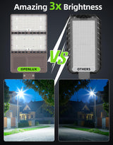 LED Parking Lot Light - PL Series With Slip Fit Mount,320W,48000lumens,Selectable Wattage,100-277V,Built in Photocell