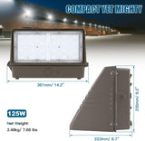 LED Wall Pack Light- FWP Series,125W,18750lumens,Selectable Wattage & CCT,100-277V