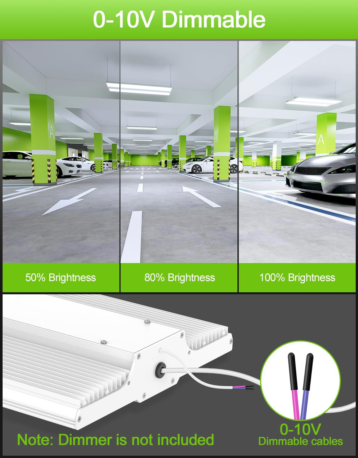 LED Linear High Bay Light - LHB Series,400W,60000lumens,5000K,277-480V