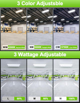 LED Linear High Bay Light - LHB Series,400W,60000lumens,Selectable Wattage & CCT,277-480V