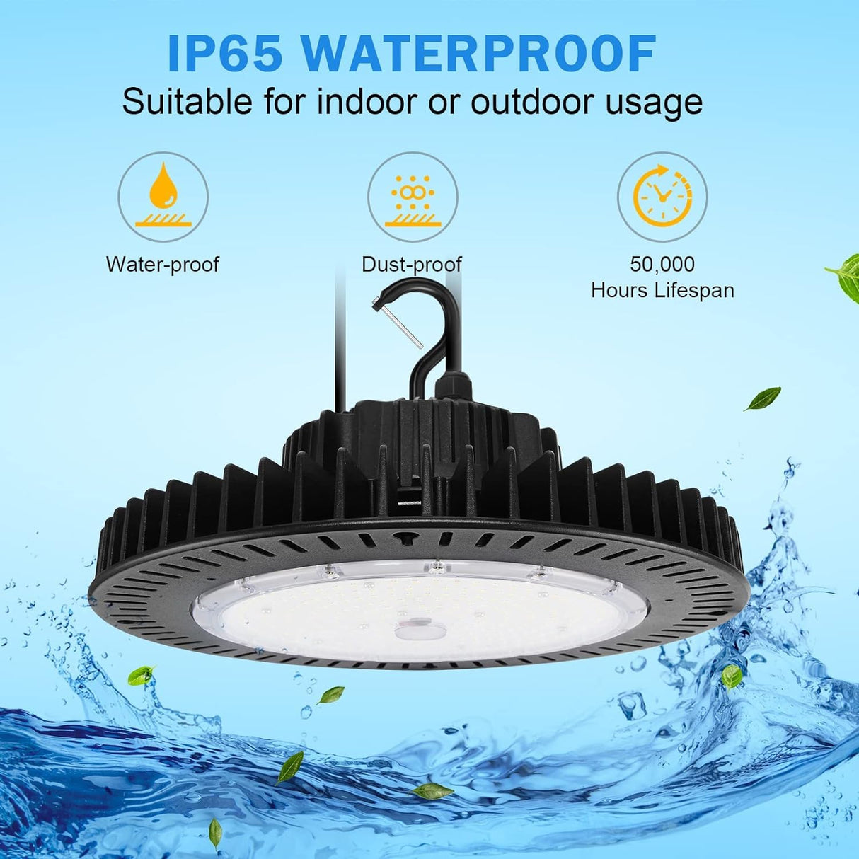 LED High Bay Light - IHB Series,240W,34800lumens,0-10V DIMMABLE,5000K,100-277V