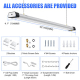 LED Shop Light - SL Series,120W,15600lumens,5000K,100-120V,with ON/Off Pull Chain