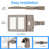 LED Parking Lot Light - SB Series 400W,60000lumens,5000K,100-277V,Built in Photocell