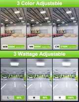 LED Linear High Bay Light - LHB Series,150W,22500lumens,Selectable Wattage & CCT,277-480V