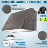 LED Wall Pack Light- FWP Series,125W,18750lumens,Selectable Wattage & CCT,100-277V