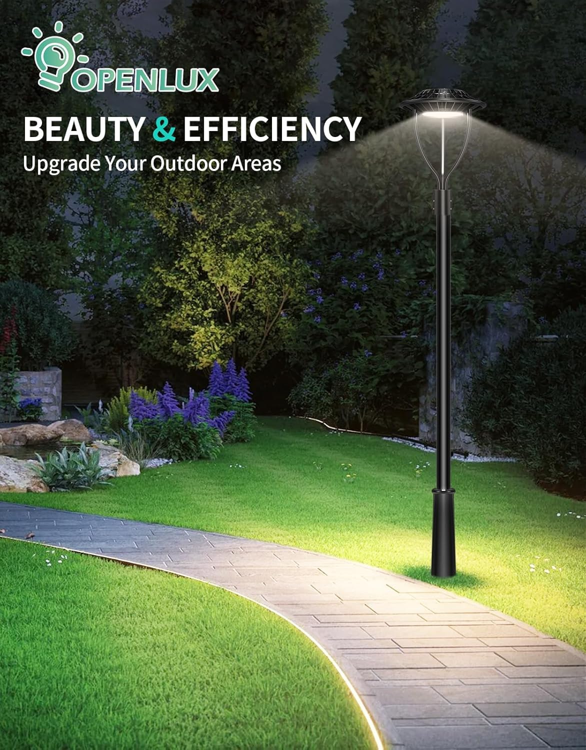 LED Post Top Light- PTA Series,100W,14000lumens,Selectable Wattage,100-277V,Dusk to Dawn Optional