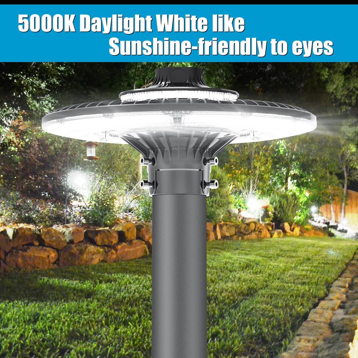 LED Circular Area Light - AL Series,60W,8400lumens,5000K,100-277V,with Photocell