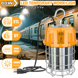 LED Round Work Light - TWL Series,80W,12000lumens,5000K,100-277V, US PLUG