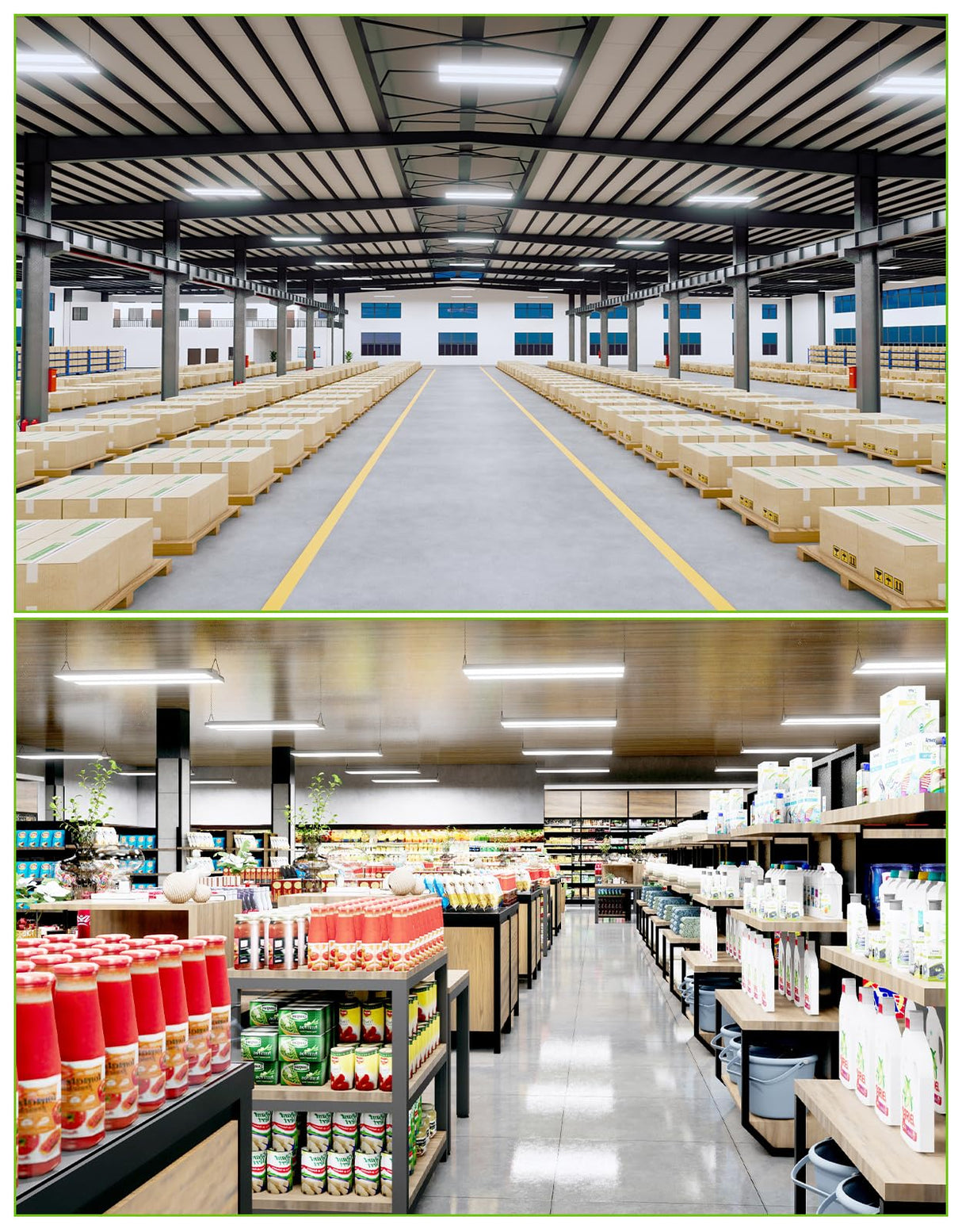 LED Linear High Bay Light - LHB Series,400W,60000lumens,5000K,277-480V