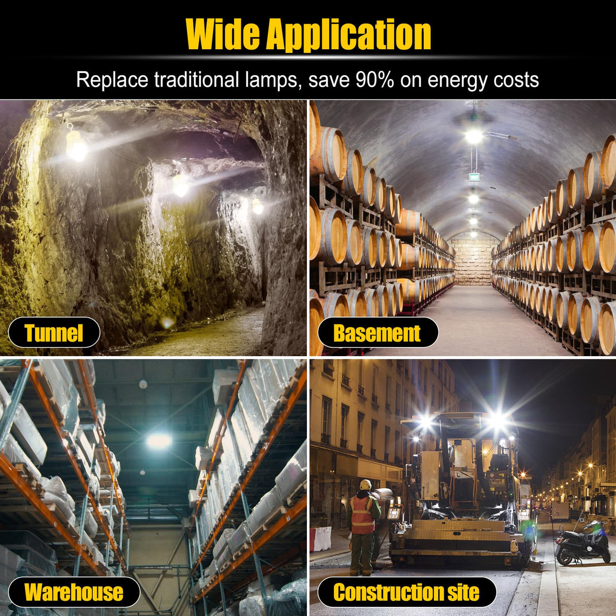 LED Temporary Work Light - LTW Series,60W,8400lumens,5000K,100-277V