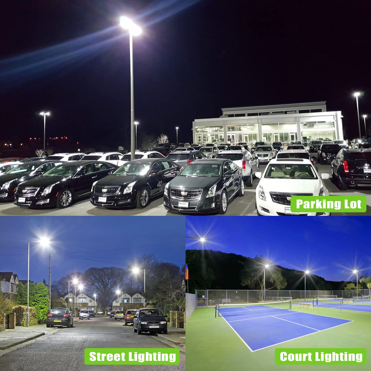 LED Parking Lot Light - PL Series With Arm Mount,200W,30000lumens,5000K,100-277V, Dusk to Dawn