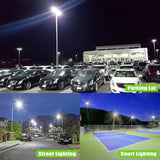 LED Parking Lot Light - PL Series With Arm Mount ,240W,36000lumens,5000K,100-277V,Dusk to Dawn