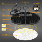 LED High Bay Light - BI Series,240W,36000lumens,Selectable Wattage&CCT,100-277V WITH US PLUG