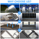 LED Parking Lot Light - SB Series With Slip Fit  Mount,450W,67500lumens,,5000K,100-277V,Built in Photocell