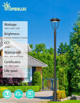 LED Post Top Light- PTA Series,150W,21000lumens,Selectable Wattage,100-277V,Dusk to Dawn Optional