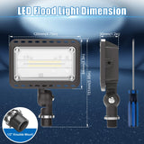 LED Knuckle Flood Light - KFL Series,20W,2200lumens,5000K,100-277V
