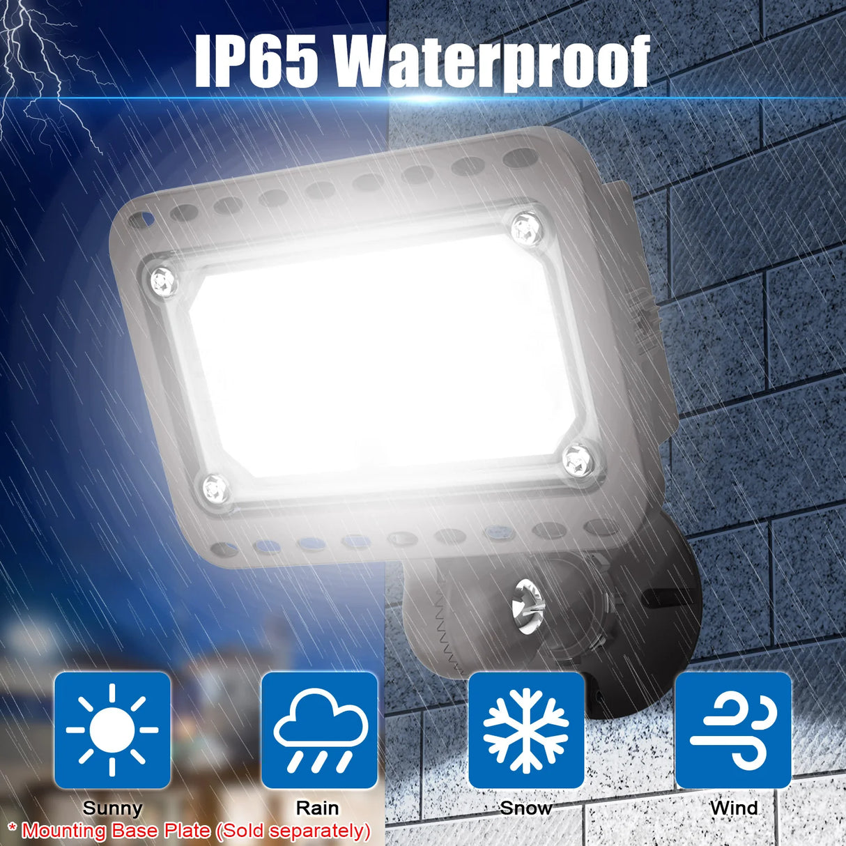 LED Knuckle Flood Light - KFL Series,20W,2200lumens,5000K,100-277V