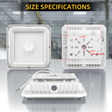 LED Canopy Light  - CPG Series,60W,8400lumens,Selectable Wattage & CCT,100-277V,with Photocell