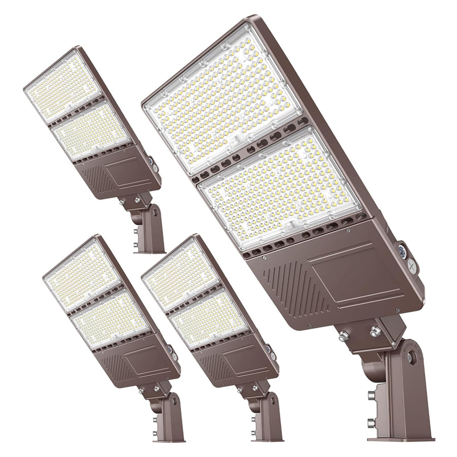 LED Parking Lot Light - PL Series With Slip Fit Mount,320W,48000lumens,Selectable Wattage,100-277V,Built in Photocell