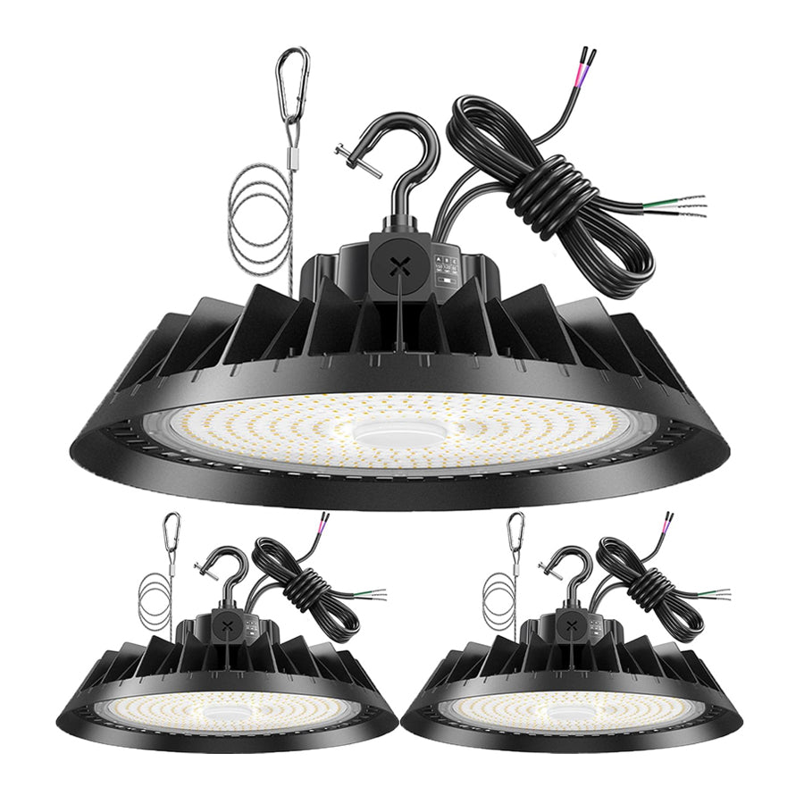 LED High Bay Light - UFO02 Series,150W,22500lumens,Selectable Wattage,5000K,277-480V