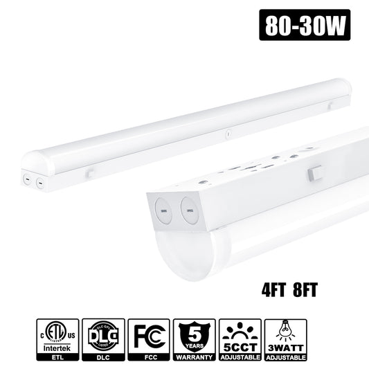 4PACK 4ft 8ft LED Shop Lights 5CCT 3WATT Tunable Batten Tube Lamps