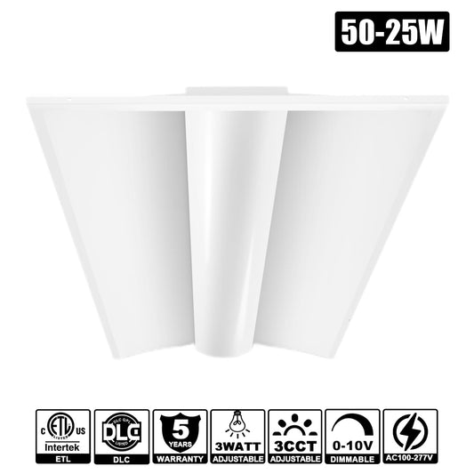 4PACK LED Troffer Lights 3WATT 3CCT Tunable 100-277VAC 0-10V Dim