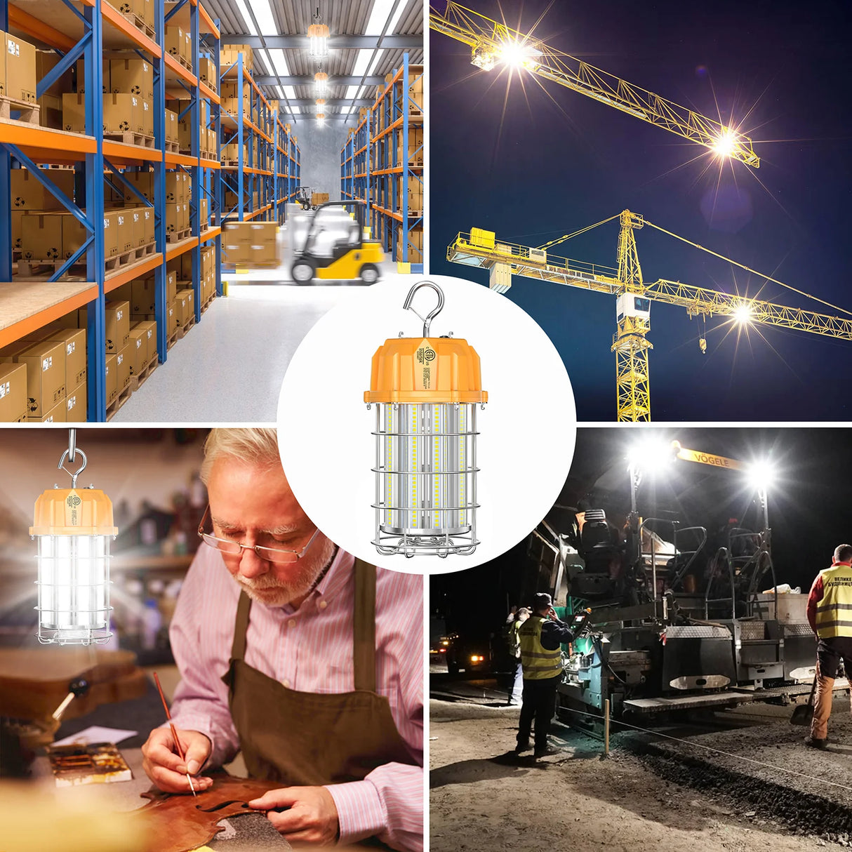 LED Round Work Light - TWL Series,100W,15000lumens,5000K,100-277V, US PLUG