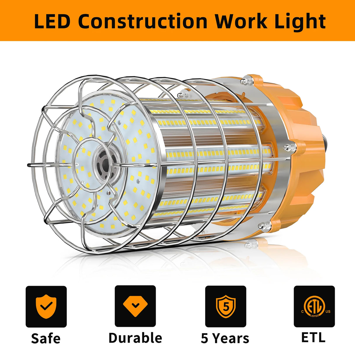 LED Round Work Light - TWL Series,100W,15000lumens,5000K,100-277V, US PLUG
